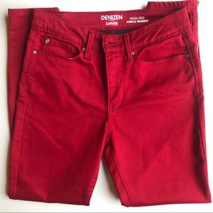 DENIZEN from Levi’s Red High-Rise Skinny Jeans